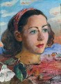 retrato surrealista 1947 hermosa mujer dama